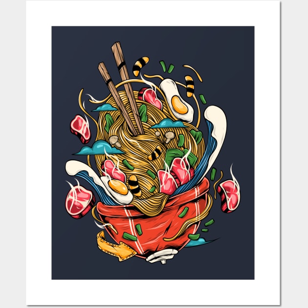 Noodle With Shoes Wall Art by farizalbar